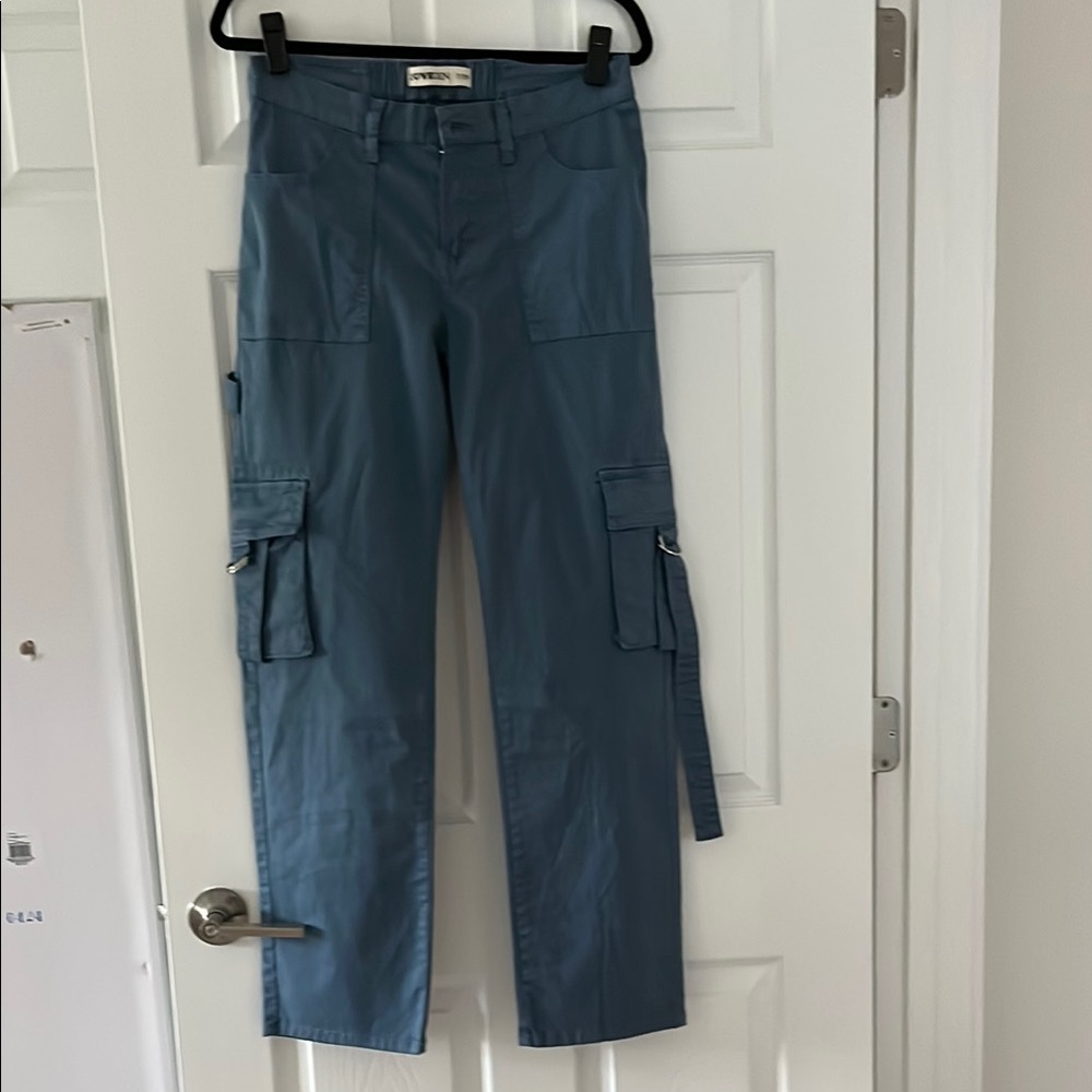Women’s Blue Cargo Pants. Causal,comfortable, relaxed fit, NEW!